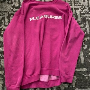 pleasures pink crew neck